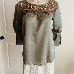 NWOT Roxywear By Roxanne Heptner Cotton  Blend Blouse S